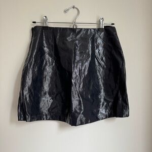 A&F | NWT | Patent Vegan Leather Mini Skort | Size S